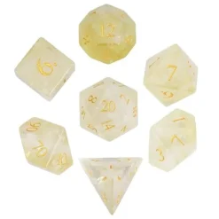 Gemstone Poly Lemon Quartz /Gold (7)