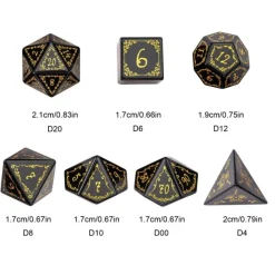 Gemstone Poly Obsidian Vine Pattern Black /Gold (7)