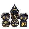 Gemstone Poly Pattern Cat Blue Sandstone /Gold (7)
