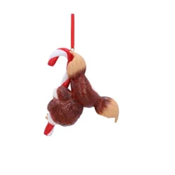 Gizmo on Candy Cane Hanging Ornament 11 cm
