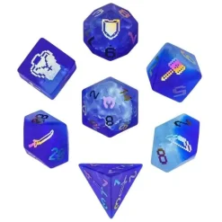 Glass Burst Lightning Poly Rainbow Font Two-Color Blue and White (7)