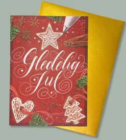 Gledelig Jul  Pepperkaker Kort A6