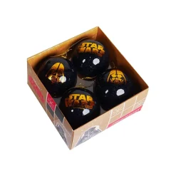 Gold Star Wars Baubles 4-Pack 75 mm