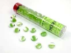 Green Catseye Glass Stones (40+) Counter