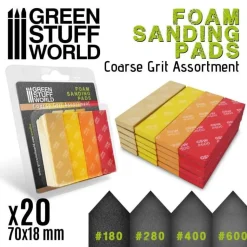 Green Stuff World: Foam Sanding Pads Coarse Grit Assortment