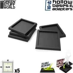 Green Stuff World: Hollow Bases & Adapters 25x50-30x60mm