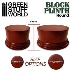 Green Stuff World: Round Block Plinth Hazelnut 8 cm