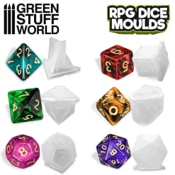 Green Stuff World: RPG Dice Moulds x7