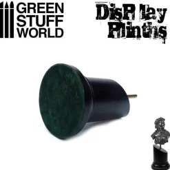 Green Stuff World: Tapered Round Bust Plinth Black 3,5x3,5 cm