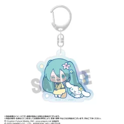 Hatsune Miku x Cinnamoroll Relax Aurora Acrylic Keychain