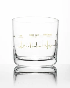 Heartbeat Whiskey Glass