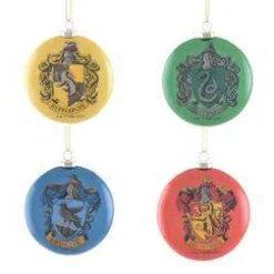 Hogwarts Houses Flat Baubles Set of 4