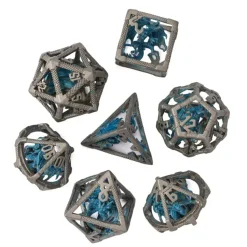 Hollow Metal Poly Retro Dragon Blue /Silver (7)