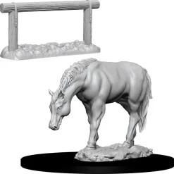 Horse & Hitch (Wave 10) WizKids Deep Cuts Unpainted Miniature Figur