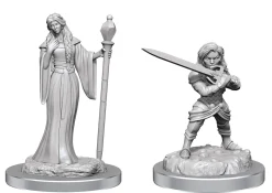 Human Female Wizard & Halfling Female Holy Warrior Critical Role Unpainted Miniatures