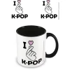 I Love K-pop Black Coloured Inner Mug
