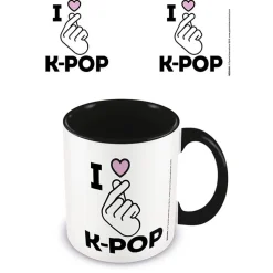 I Love K-pop Black Coloured Inner Mug