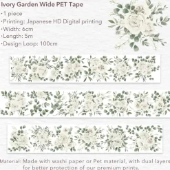Ivory Garden Wide Pet Tape
