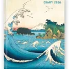 Japanese Woodblocks 2026 Desk Diary Planner - Week to View, Illustrated Throughout