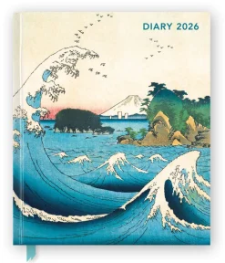 Japanese Woodblocks 2026 Desk Diary Planner - Week to View, Illustrated Throughout