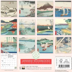 Japanese Woodblocks Mini Wall Calendar 2025 (Art Calendar)