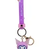 Kuromi Raincoat Series Keychain with Hand Strap