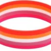 Lesbian Flag Silicone Wrist Band