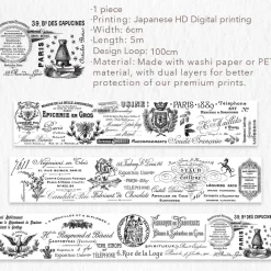 Lettres d'Antan Wide PET Tape