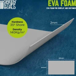 Light Grey 2mm Medium Density EVA Foam 500x950mm