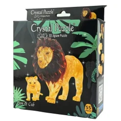 Lion and Cub 3D Crystal Puzzle