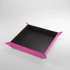Magnetic Dice Tray Square Black/Pink Terningbrett