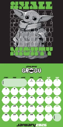 Mandalorian Grogu 2026 Square Calendar