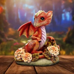 Marigold Flower Dragon Ornament 11 cm