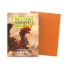 Matte Amber Japanese Size Dragon Shield Sleeves (60)