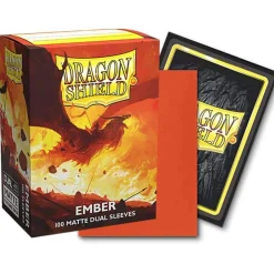 Matte Dual Ember Standard Size Dragon Shield Sleeves (100)