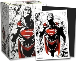 Matte Dual Superman Core Red /White Standard Size (100) Kortlommer, Dragon Shield
