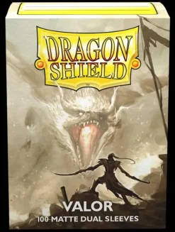 Matte Dual Valor Standard Size (100) Kortlommer, Dragon Shield