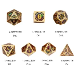 Metal & Resin Poly Victorious Vines Red, Blue /Gold (7)