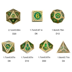 Metal & Resin Poly Victorious Vines Green /Gold (7)