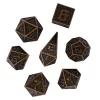 Metal Poly Maze Dice Barrel Copper (7) Terningsett