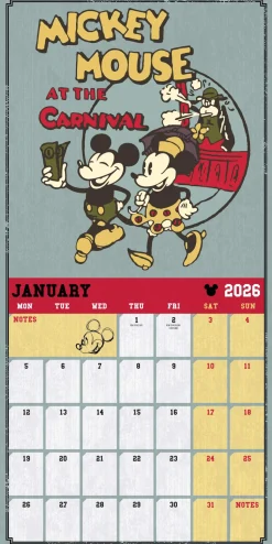 Mickey Classic 2026 Square Calendar