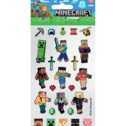 Minecraft Charaters Reusable Paper Stickers (25)
