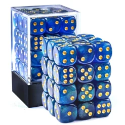 Moonstone 12mm D6 Blue, Green /Gold (36)