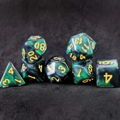 Moonstone Poly Emerald /Gold (7)