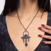 Mourning Ankh Necklace