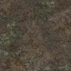 Muddy Streets 60 x 60 cm Grid Gaming Mat