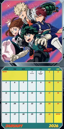 MY HERO ACADEMIA 2026 SQUARE CALENDAR