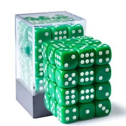 Opaque 12mm D6 Green /White (36)