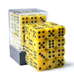 Opaque 12mm D6 Yellow /Black (36)