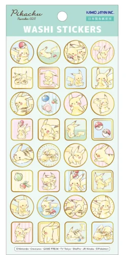 Pikachu Frame Washi Stickers